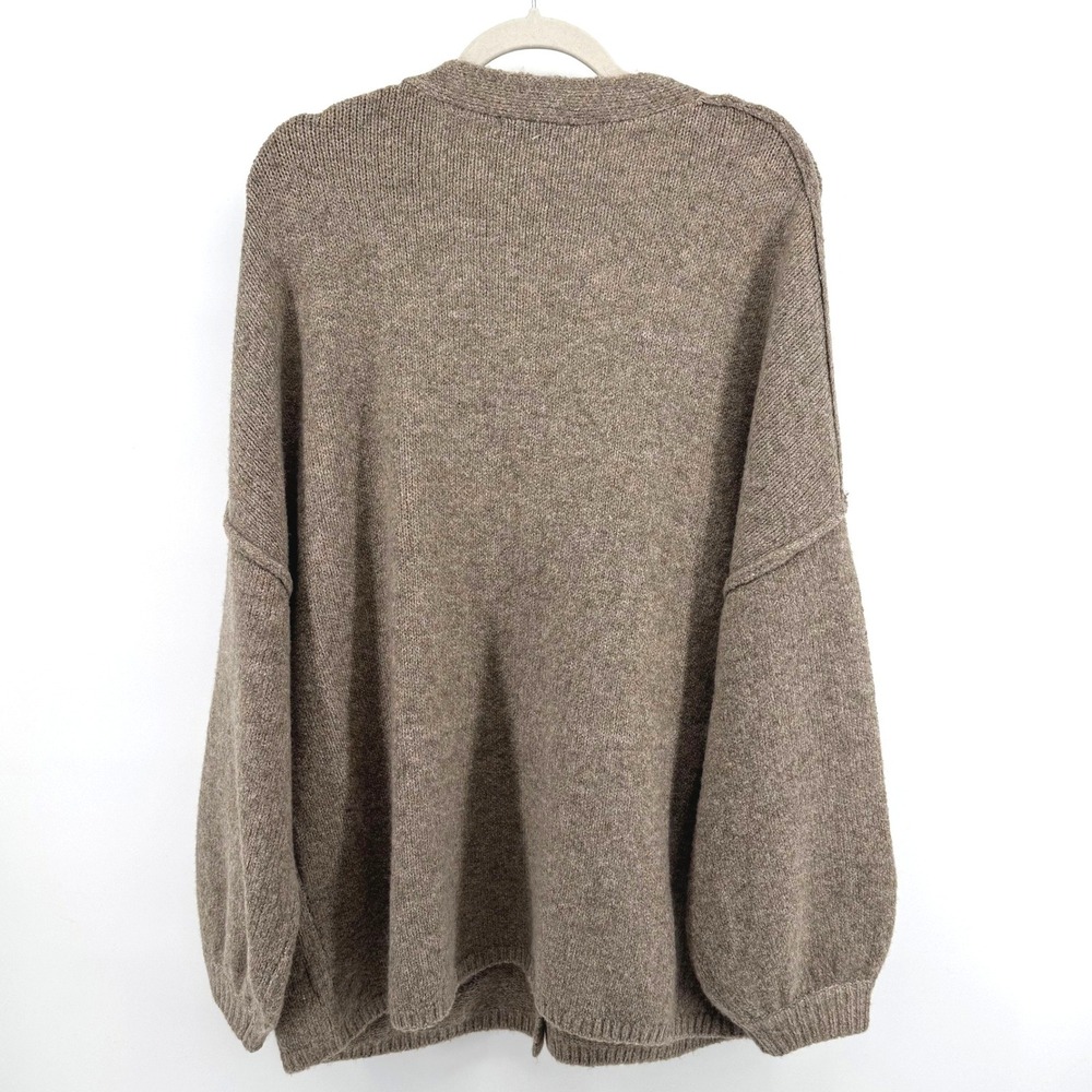 PrettyGarden Cardigan Women Large Brown Oversized Knit Sweater Cottagecore Fall - Picture 2 of 10